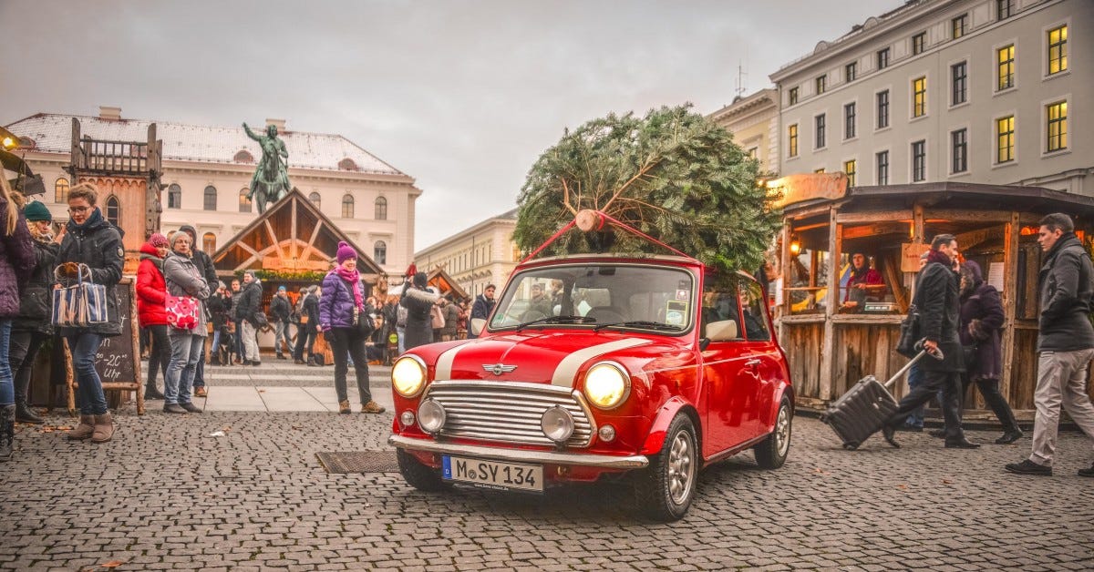 Spreading Christmas Cheer With A Mini And A Tree • Petrolicious