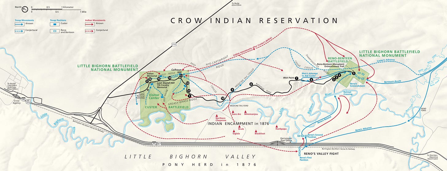 Little Bighorn Maps | NPMaps.com - just free maps, period.