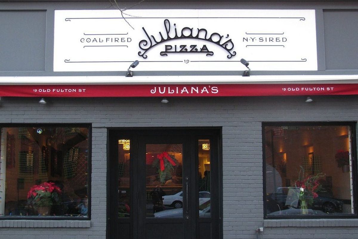 Image result for juliana's pizza