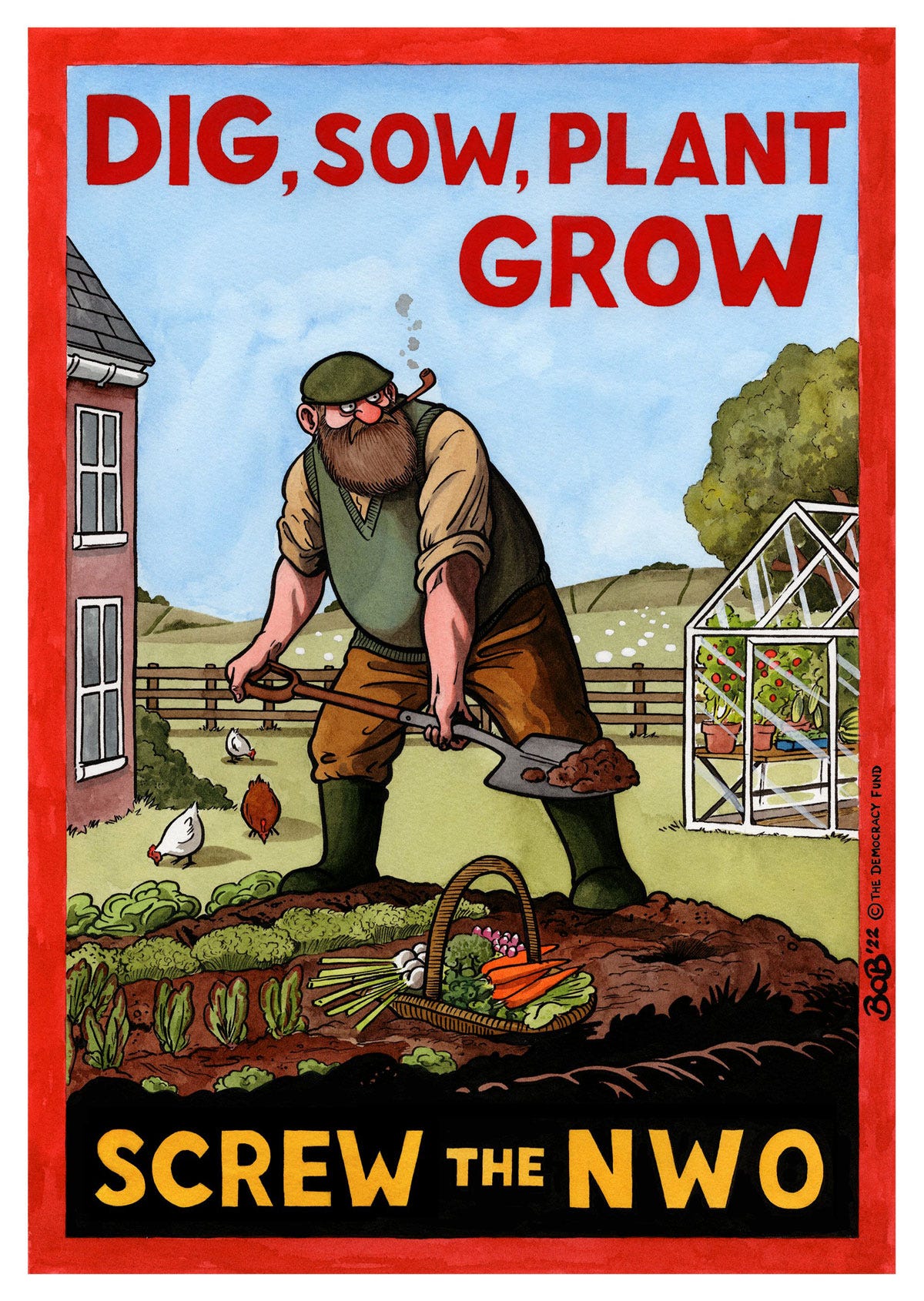 Bob Moran: Dig, Sow, Grow, Screw the NWO