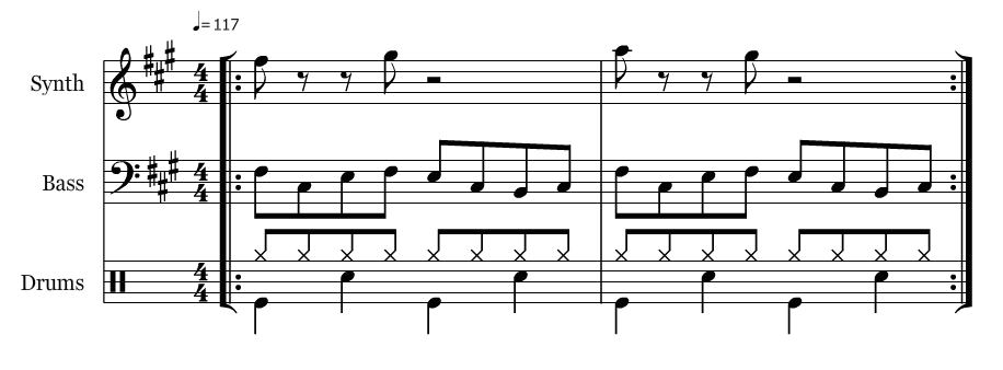 Billie Jean compound simple - notation