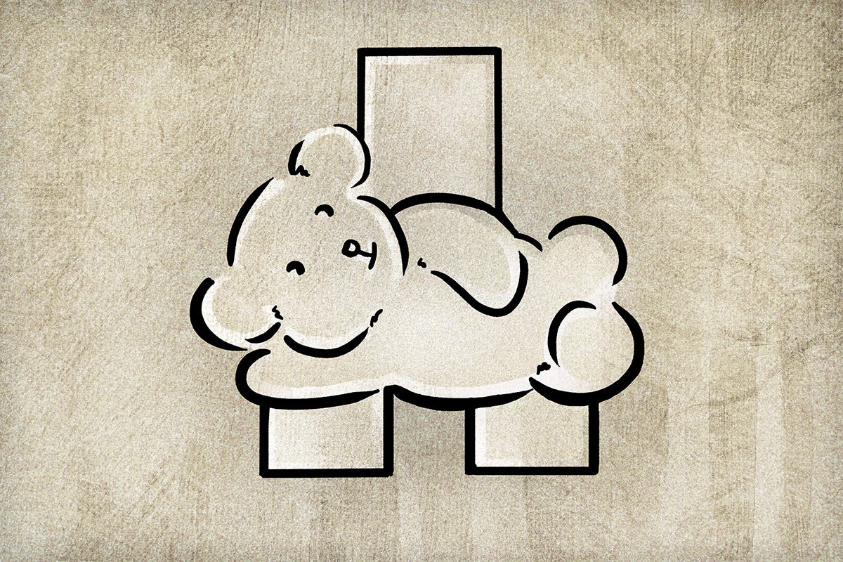 White Bear logo with teddy bear illustration