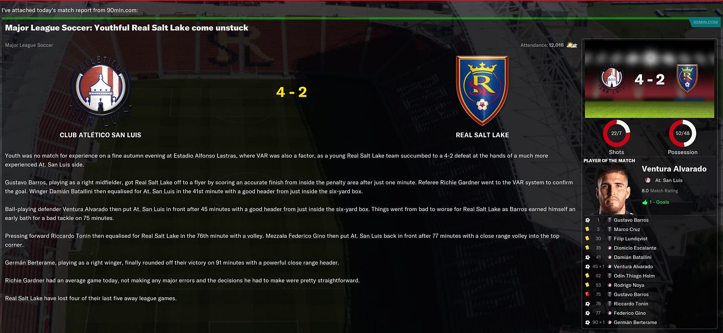 Football Manager 2021 Match Review