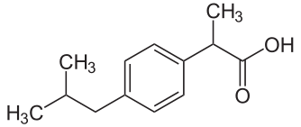 Structure of ibuprofen
