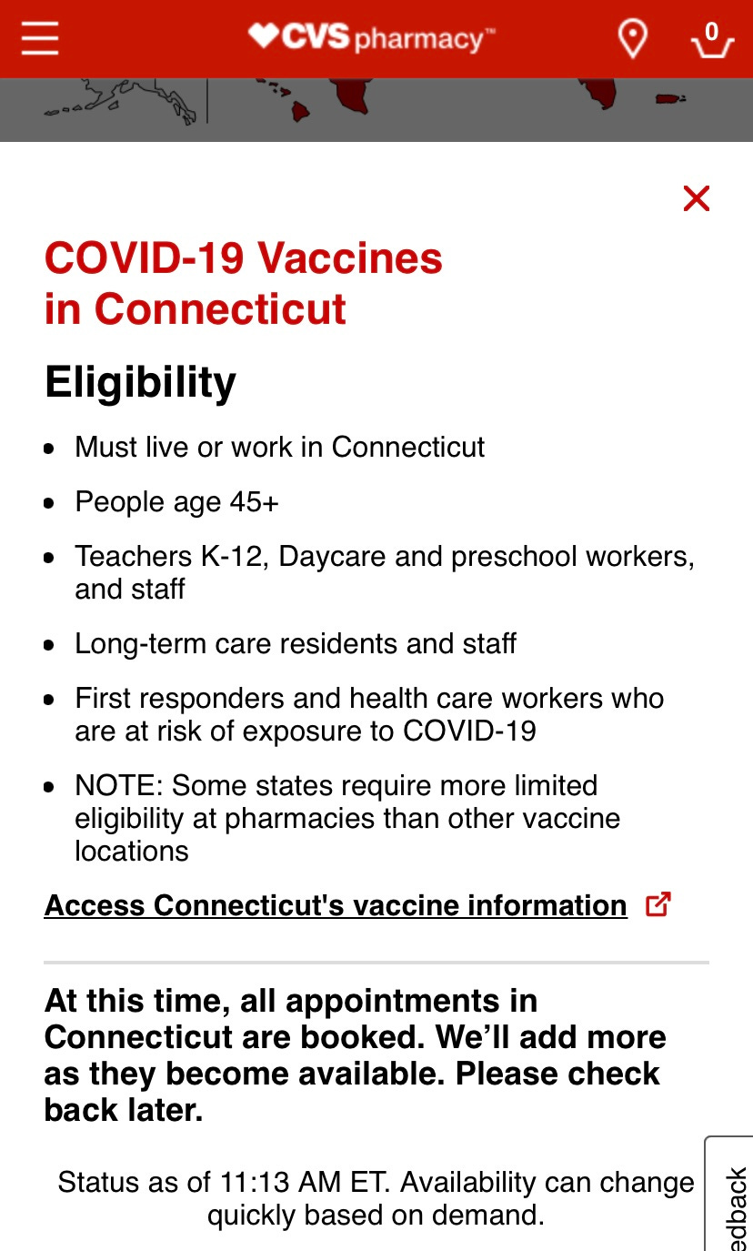 CVS Eligibility in CT