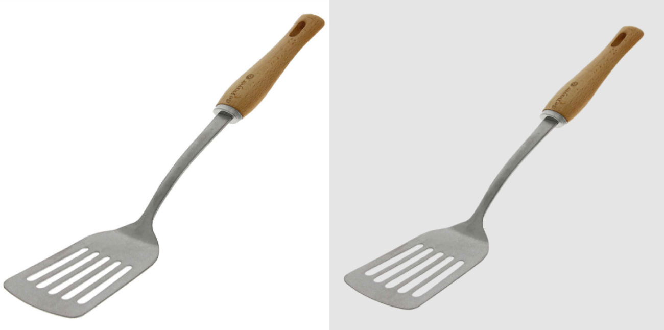 Image of two spatulas, one without background.