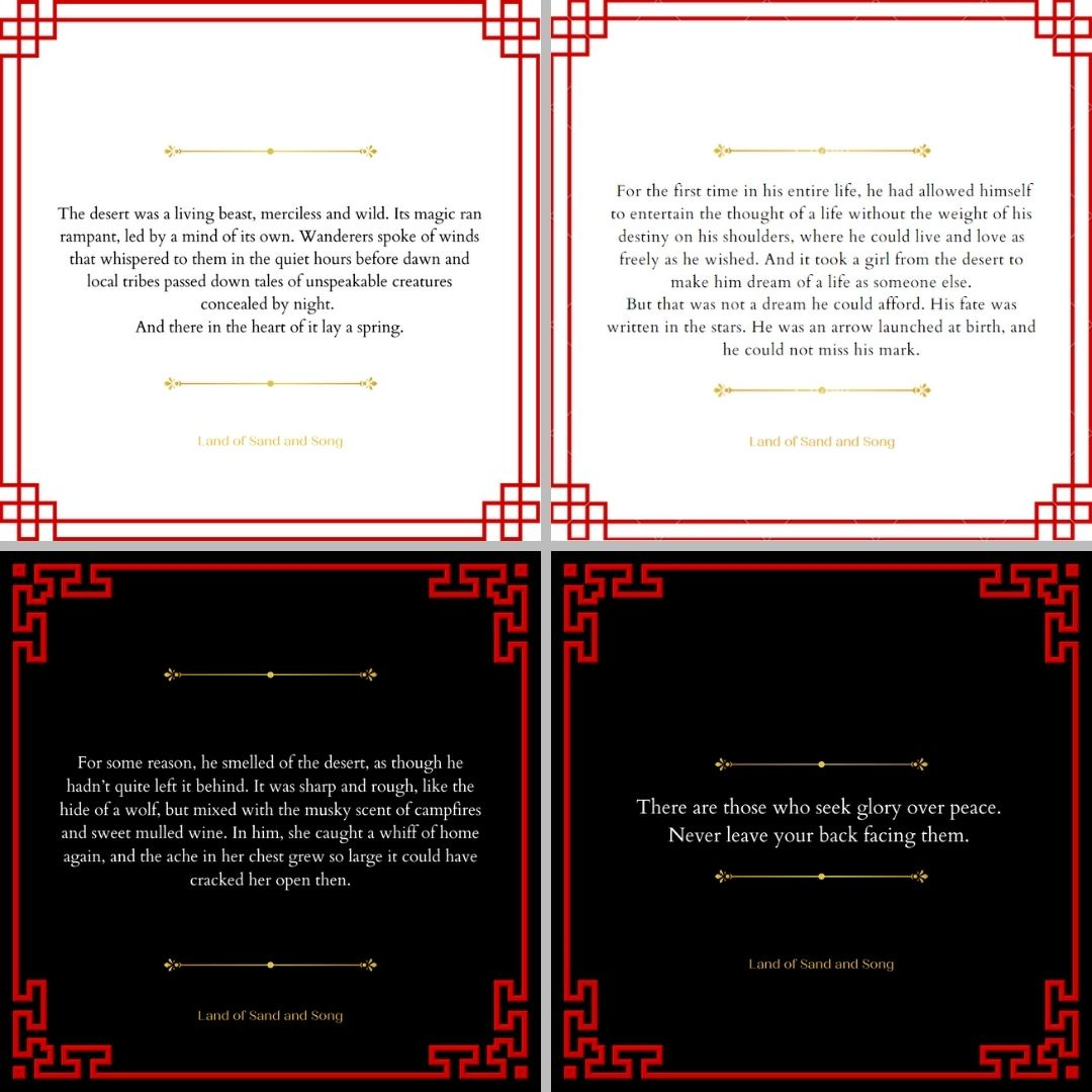 quotes from Land of Sand and Song by Joyce Chua