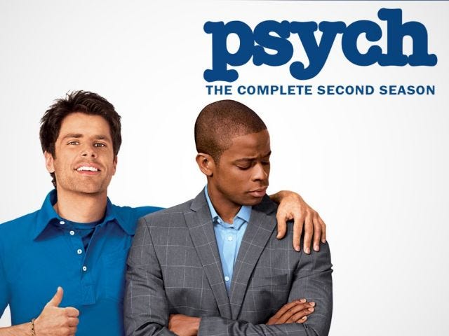 Cover image from the second season of Psych, a show that... does not get better the more you watch it.