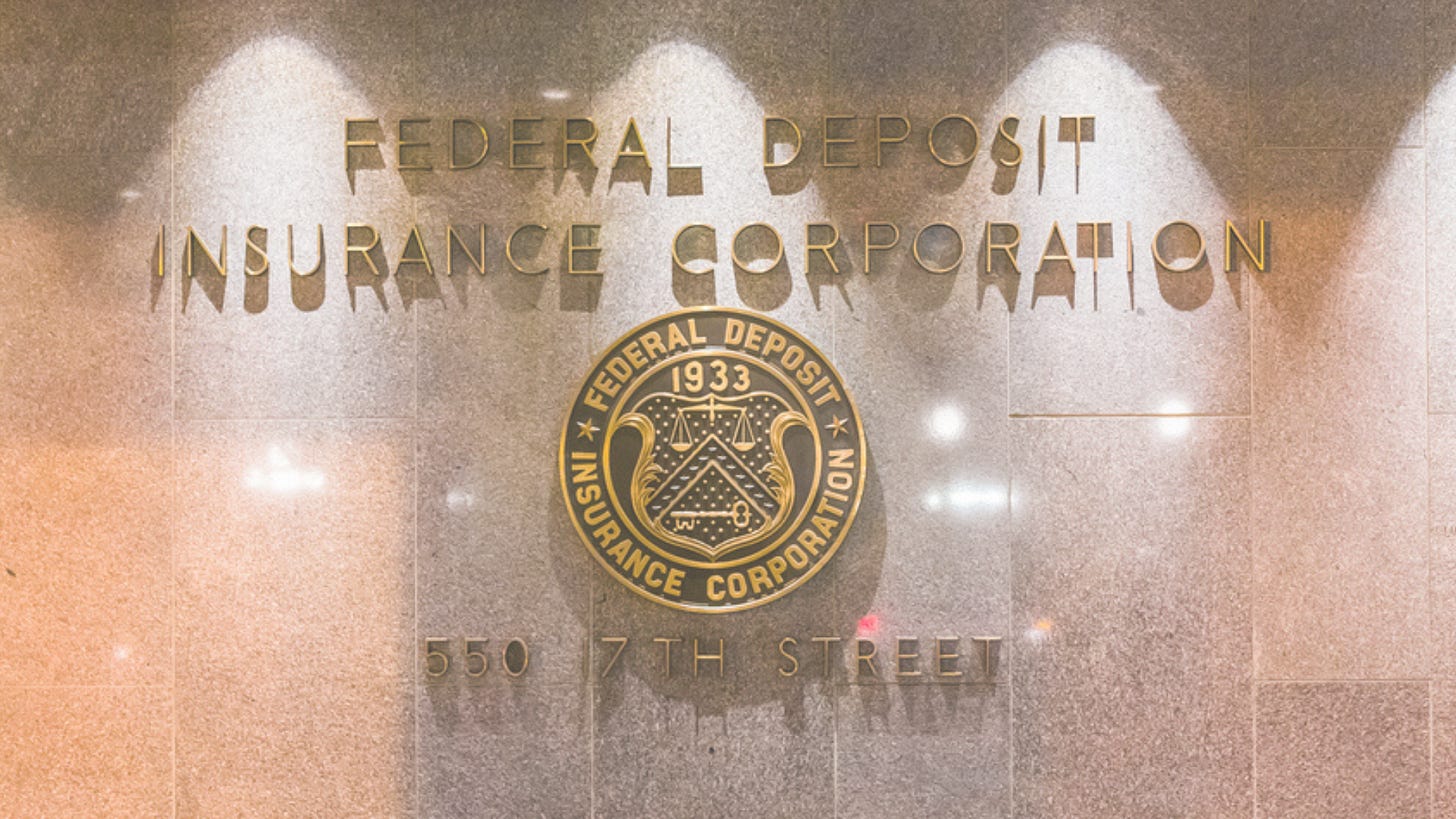 Federal Deposit Insurance Corporation logo on building