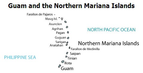 Guam and the Northern Mariana Islands Detail Map