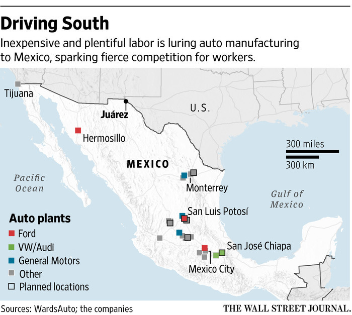 It's Getting Harder and More Expensive to Make Cars in Mexico - WSJ