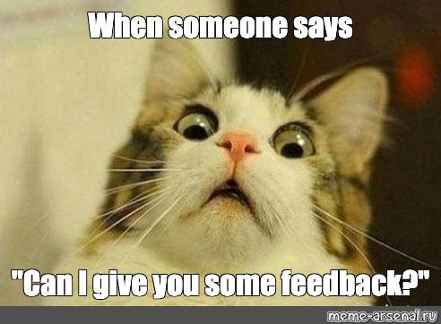 Meme: &quot;When someone says &quot;Can I give you some feedback?&quot;&quot; - All Templates -  Meme-arsenal.com