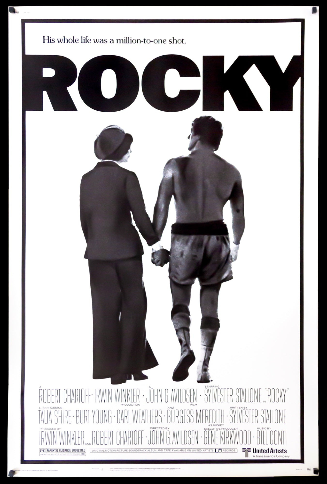 Rocky (1976) Original Forty by Sixty Theatrical Movie Poster - Original  Film Art - Vintage Movie Posters