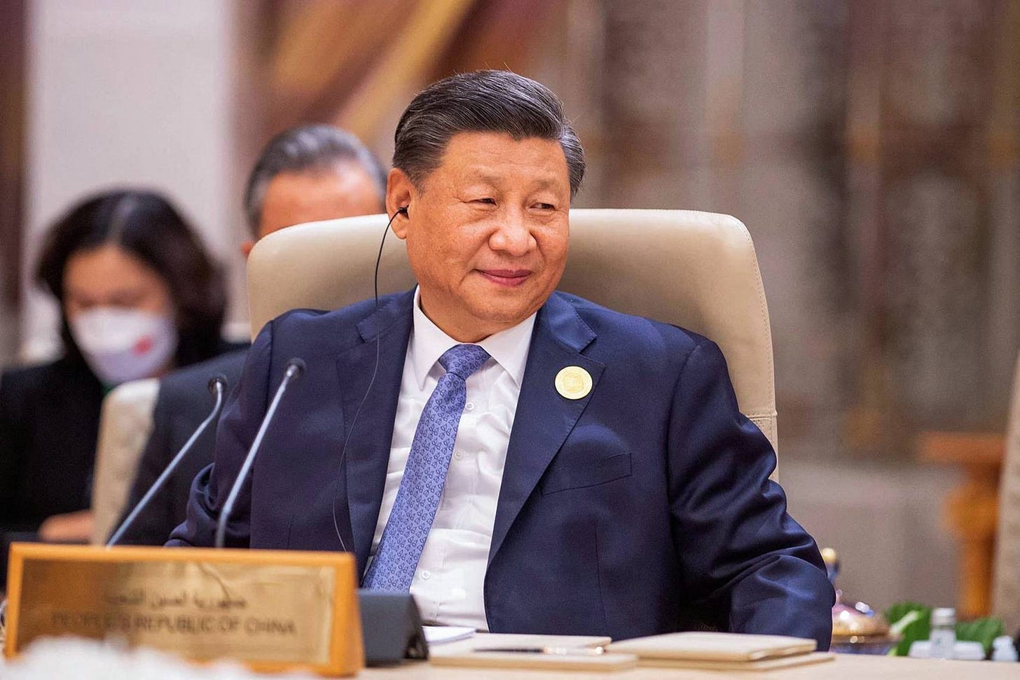 Chinese President Xi Jinping attends the China-Arab Summit in Riyadh on Dec. 9.   | SPA / HO / VIA AFP-JIJI