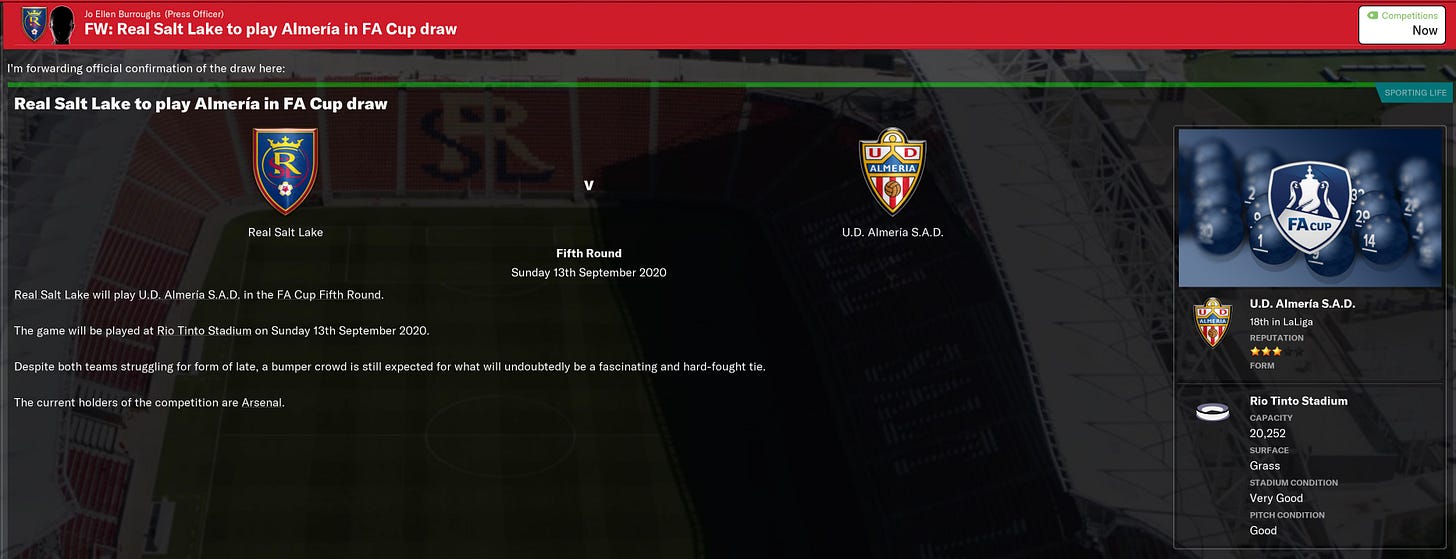 Football Manager 2021 FA Cup