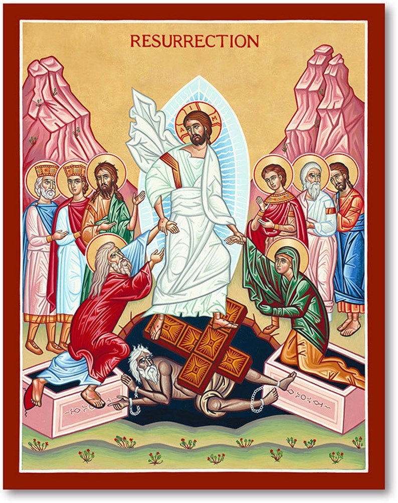 The Resurrection of Jesus Christ  Hand-painted Orthodox image 1