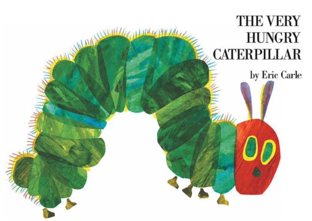The cover of the book, The Very Hungry Catepillar by Eric Carle 