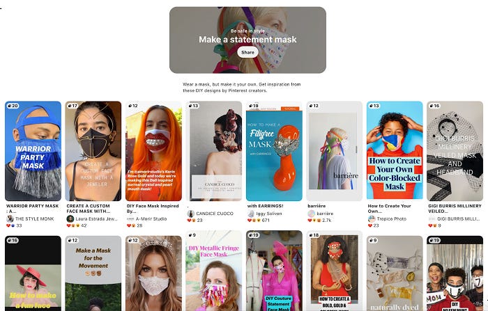 Pinterest face mask challenge