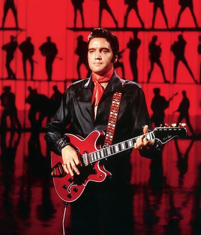 Elvis with a 1968 Red Hagstrom Viking II for his '68 Comeback Special. | Elvis  presley videos, Elvis presley, Elvis 68 comeback special