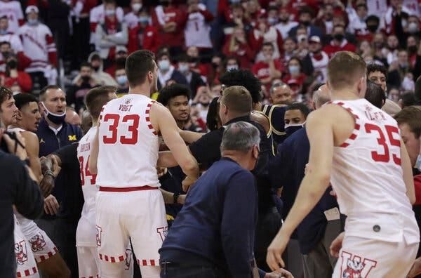 The Big Ten Conference said it was reviewing the incident.