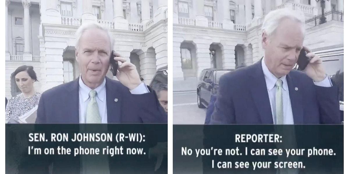 Republican Senator caught out attempting to avoid reporters by 'pretending  to be on a call' | indy100