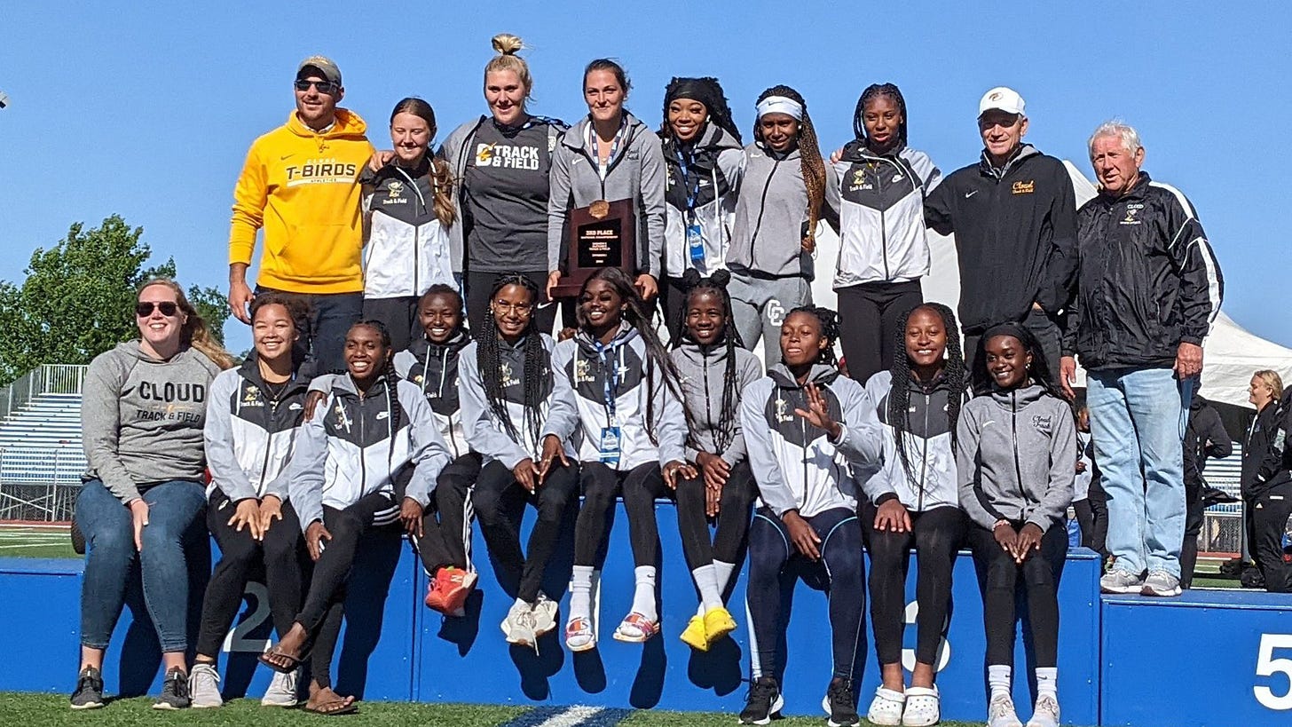 Cloud County Women's Track Team Photo at 2022 NJCAA Outdoor Track Championships