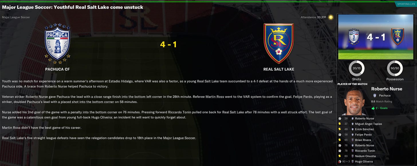 Football Manager 2021 Match Review