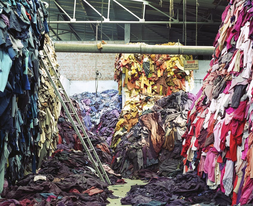 Piles of imported Western clothing in a warehouse in Panipat, north... |  Download Scientific Diagram