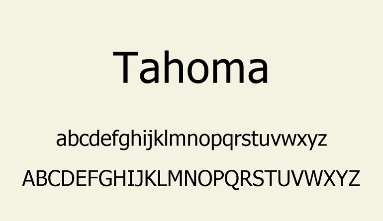 Tahoma Font-2