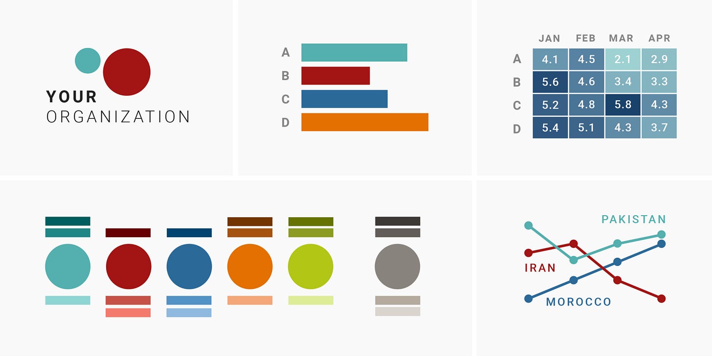 examples of a palette for data visualization