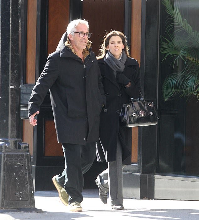 Epstein with Sarah Kellen in February 2012 : EpsteinAndFriends
