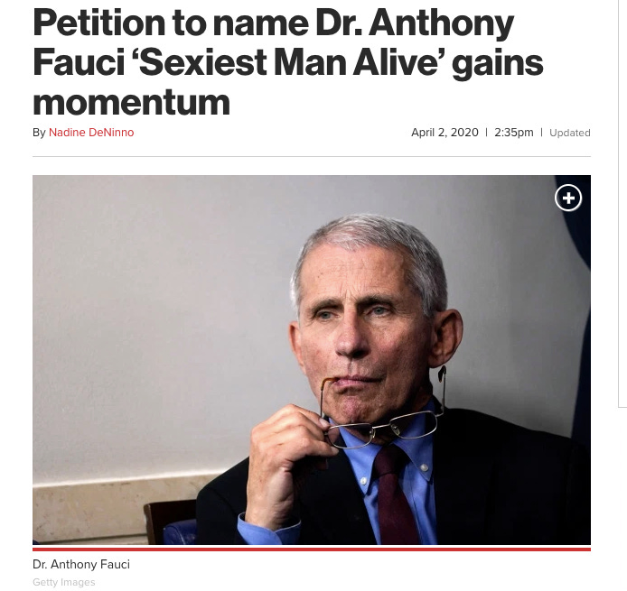 Dr. Fauci 'Sexiest Man Alive' | Not The Onion | Know Your Meme