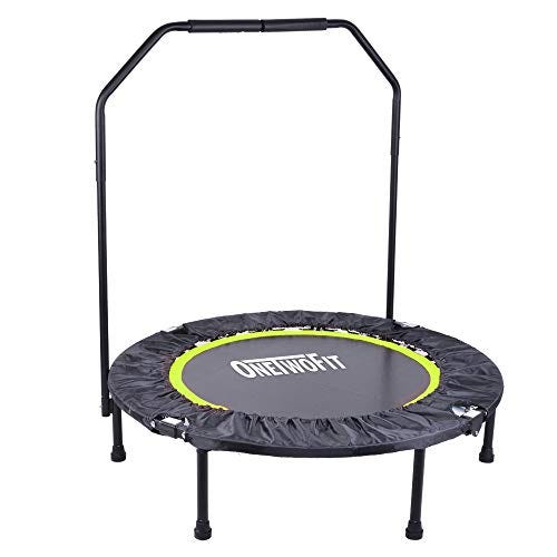 ONETWOFIT Trampoline, 40 Inch Fitness Small Folding Trampoline with Handle for Indoor and Outdoor Use, Suitable for Children Over 8 Years and Adults, Weight Capacity: 150 kg OT087