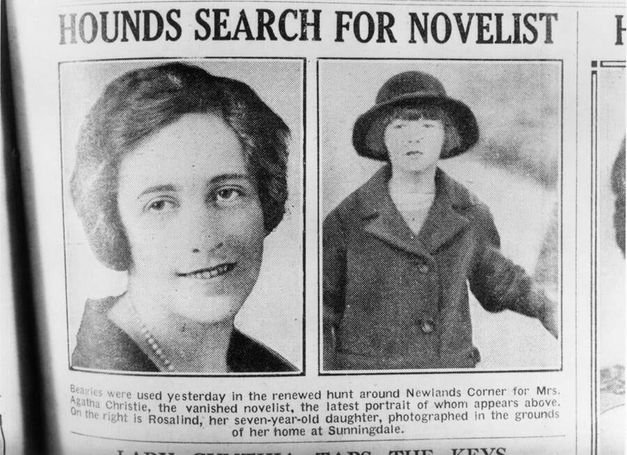 News Of Agatha Christie Disappearance