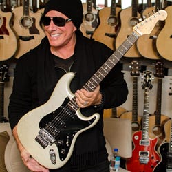 Neal Schon "Lights" Strat at Bananas at Large http://bananas.com/neal-schon-bananas-exclusive