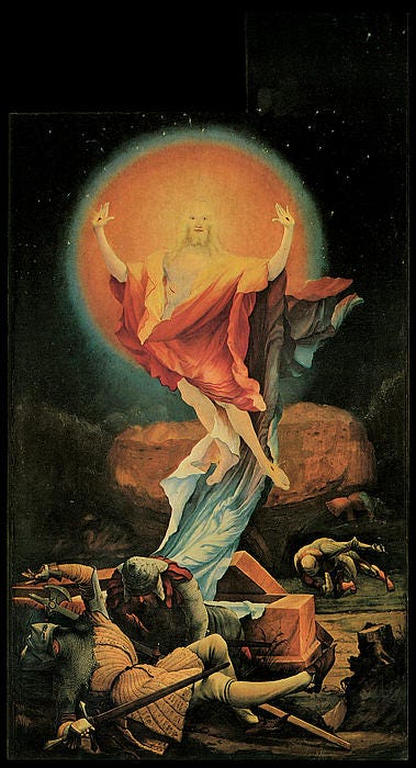 The Resurrection of Christ Greeting Card by Matthias Grunewald