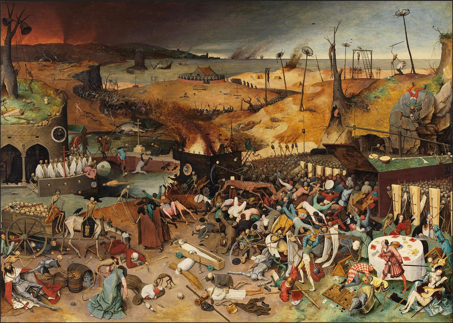 Pieter Bruegel the Elder, The Triumph of Death (whole damn thing). Courtesy Wikimedia Commons.