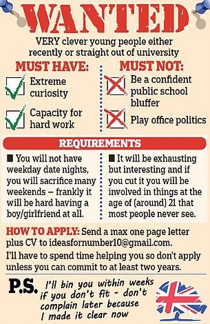 Wanted — Very clever young people — Image from Daily Mail