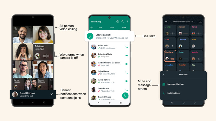 Opciones de llamadas grupales abre nueva etapa de WhatsApp