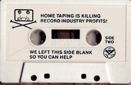 Home Taping Is Killing Music: When the Music Industry Waged War on the  Cassette Tape in the 1980s, and Punk Bands Fought Back | Open Culture
