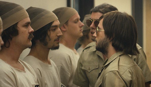 Ezra Miller and Billy Crudup star in "The Stanford Prison Experiment."