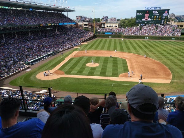 First game at Wrigley this past weekend. Cubs fans are great. (Too bad the Giants choked, again.)
