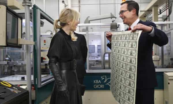 Steve Mnuchin and Louise Linton mocked for posing with dollars | US  politics | The Guardian
