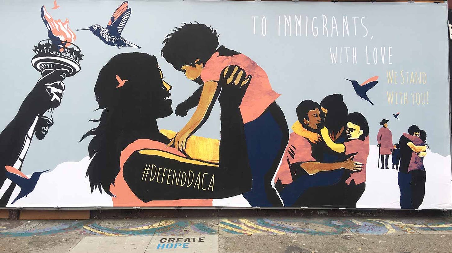 Justseeds | “To Immigrants, With Love” mural