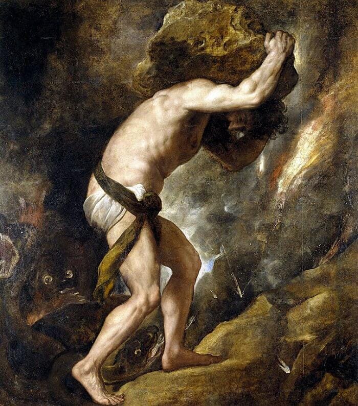 Sisyphus, 1548 by Titian