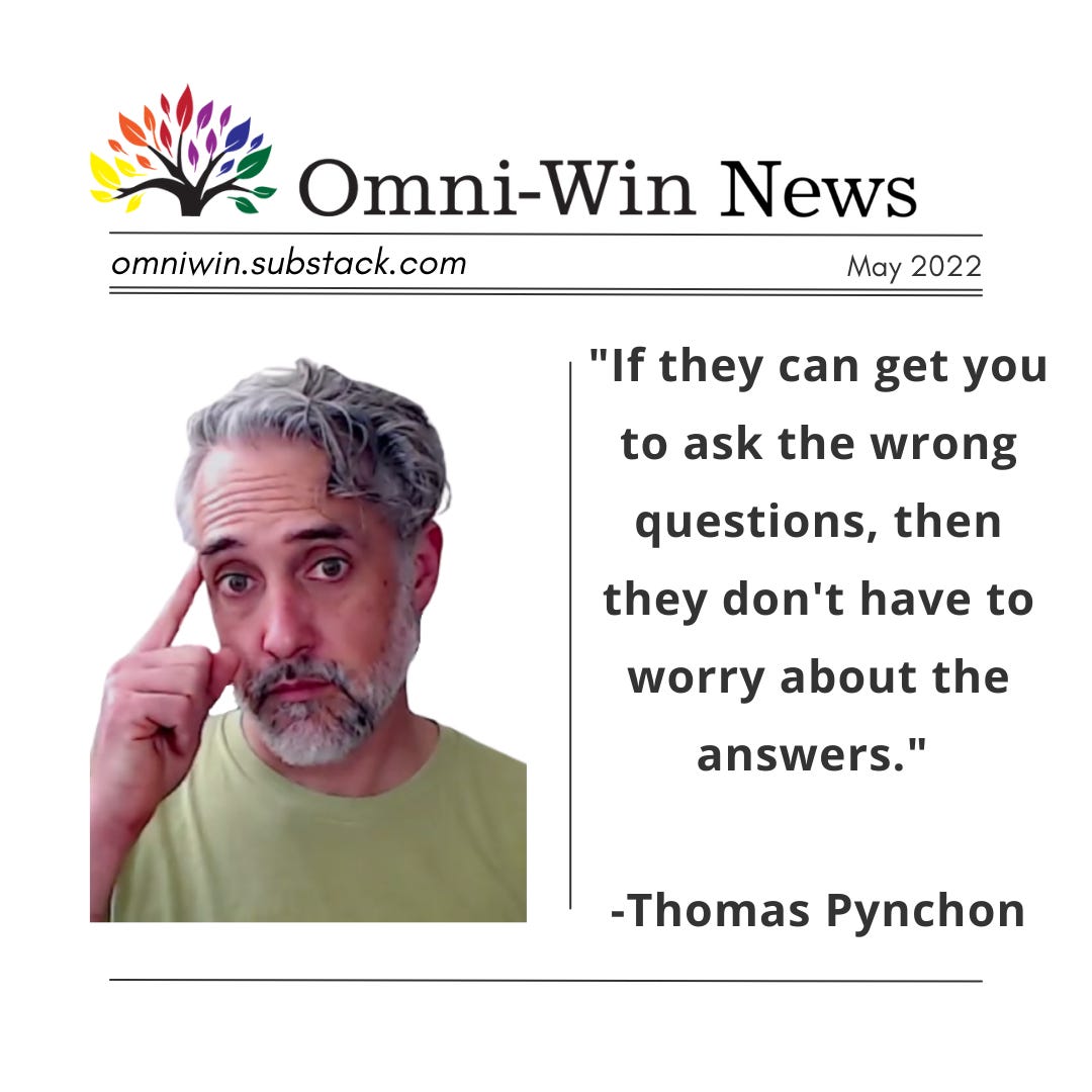 "If they can get you to ask the wrong questions, then they don't have to worry about the answers." 