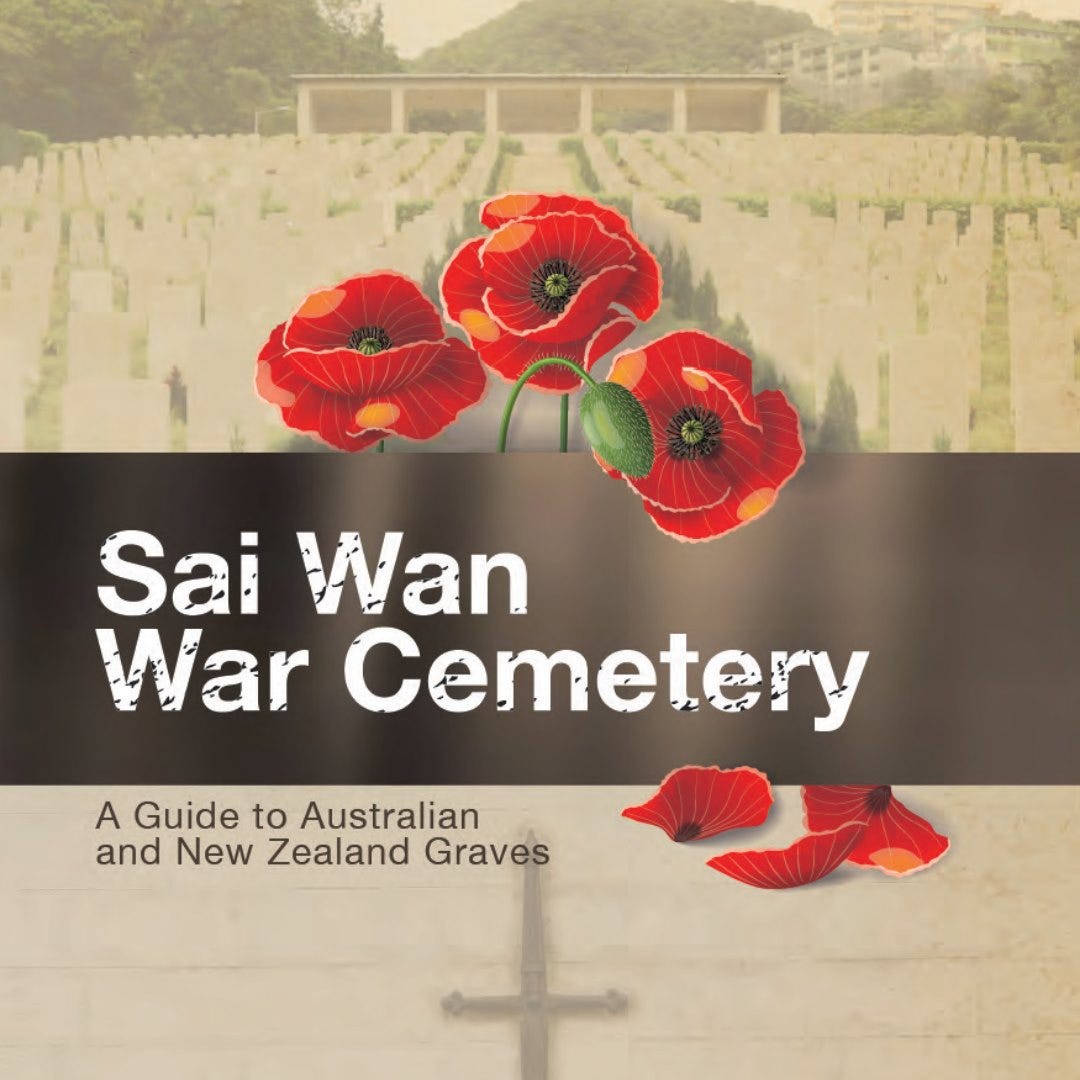 May be an image of flower and text that says 'Sai Wan War Cemetery A Guide to Australian and New Zealand Graves'