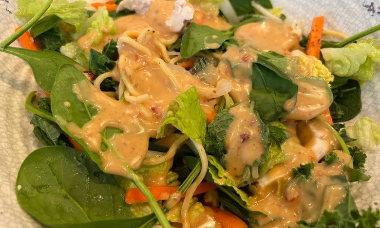 Thai mango chicken salad at Mendocino Farms