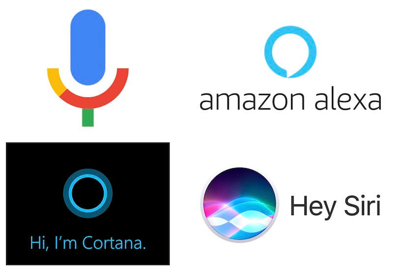 Voice search by Google, Amazon, Microsoft, and Apple