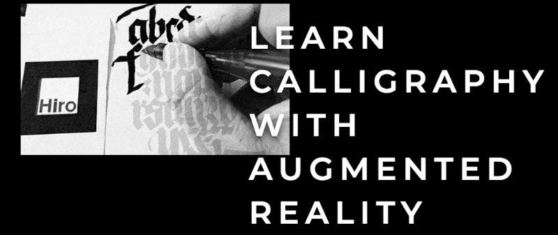 Learn calligraphy with AR